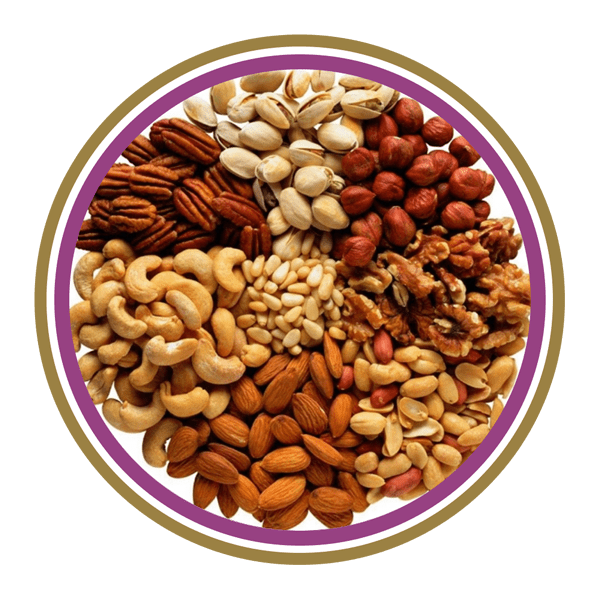 Types of nuts and almonds